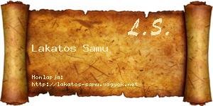 Lakatos Samu névjegykártya